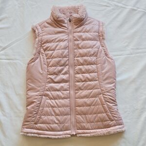 Women's Pink Quilted Vest - REVERSIBLE!